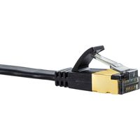 サンワサプライ カテゴリ8フラットLANケーブル ケーブル厚さ2.8mm 0.5m ブラック KB-T8FL-005BK 1個