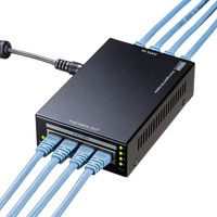 サンワサプライ PoEインジェクター 4ポート対応 at/af規格 合計120Wまで LAN-GIHINJ3 1個
