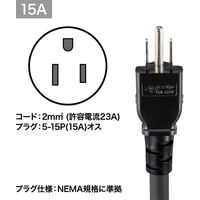 延長コード 電源タップ 3m 3P（ピン） 24個口 ブラック TAP-SVSL1524BN サンワサプライ 1個（直送品）