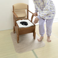 サンコー 拭ける ポータブルトイレマット 滑り止め 汚れ防止 畳 フローリング ファブ  KV-36 85×70cm 1枚