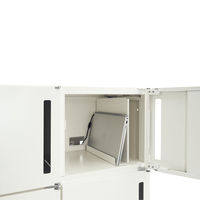 オカムラ スチール収納VILLAGE パーソナルロッカー 6人用 シリンダー錠 ホワイト 本体（下置き） 幅800×奥行400×高さ1100mm 1台（7梱包）