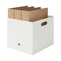 無印良品 ポリプロピレンファイルボックススタンダード・幅25cmタイプ 約奥行32×高さ24cm  ホワイトグレー 2個 良品計画