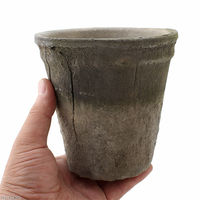 リーフ　アンティークポット　直径１３×１３ｃｍ　黒　モスポット　トール　2250002341924　1セット(5個)（直送品）