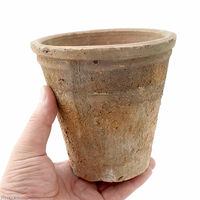 リーフ　アンティークポット　直径１３×１３ｃｍ　赤　モスポット　トール　2250002341948　1セット(5個)（直送品）