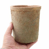 リーフ　アンティークポット　直径１３×１４．５ｃｍ　赤　モスポット　シリンダー　2250002341986　1セット(5個)（直送品）