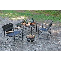 キャプテンスタッグ CSブラックラベル ヘキサステンレス ファイアグリル M（直送品）