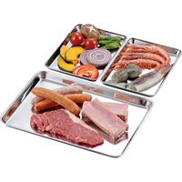 キャプテンスタッグ BBQ ステンレス 角型トレー 大 UG-3275 1個