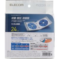 Blu-ray DVD CD対応クリアケース ファイル 24枚収納 不織布 インデックスラベル付 クリア CCD-FBB24CR エレコム 1個（直送品）