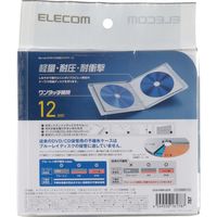 エレコム Blu-ray/DVD/CD対応クリアケース/12枚収納/クリア CCD-FBB12CR 1個