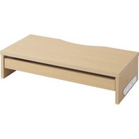 ファミリー・ライフ モニタースタンド トレー付 幅590×奥行273×高さ130mm ナチュラル 0383210 1台（直送品）