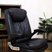 後藤家具物産 オラフ OAチェアー 跳ね上げ式肘 ソフトレザー 座面ポケットコイル グレー OA-ORF-GY 1脚（直送品）