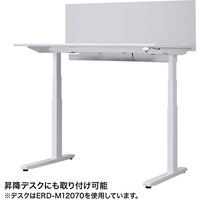 サンワサプライ デスクパーティション クランプ式 幅1200×奥行55×高さ410mm フロスト調 SPT-DP120 1個（直送品）