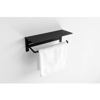 【軒先渡し】ヤマソロ Blan タオル掛けハンガー 幅300×奥行100×高さ93mm ブラック 41-039 1台（直送品）