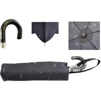 共栄工業 50cm リボン柄 折りたたみ日傘 黒 68096 1セット（6本）（直送品）