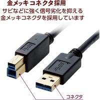 USBケーブル 1.0m A[オス]-B[オス] USB3.0 TV 外付けHDD ブラック DH-AB3N10BK エレコム 1個