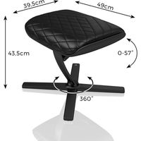 アーキサイト ノーブルチェアーズ フットレスト（オットマン） ブラック×ゴールドステッチ NBL-FR-PU-BG 1脚（直送品）