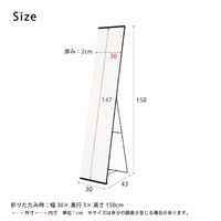 永井興産 スタイルスタンドミラー BK NK-250 1個