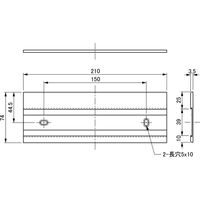 水上 アルミ室名札 210SN 74×210 無地 本体のみ 0744-00210 1枚