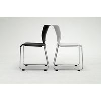 【軒先渡し】オリバー PDシリーズ ミーティングチェア スタッキング可能 横連結可能 ブラック PD・CM-001・BK 1脚（直送品）