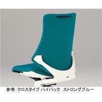 【設置込】イトーキ エフチェア ハイバック 布張り 肘無 ナイロンキャスター 黒ベース 黒脚 アンバーオレンジ×ブラック 1脚（直送品）