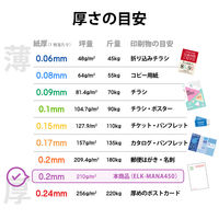 エレコム レーザー用紙/マット紙/厚手/両面/A4/50枚 ELK-MANA450 1個（50枚入）