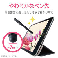 タッチペン スタイラスペン シリコン スタンダードタイプ クリップ付 12本入り P-TP01BK/12 エレコム 1個