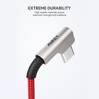 USBケーブル 1m Type-C[オス]-[オス]Type-C Impulse PD 90°1セット（2本）AUKEY