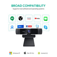 Webカメラ　FHD 1080p 広角レンズ USB接続 ステレオマイク内蔵　PC-LM1E　1個　AUKEY