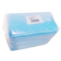 サンリビング　ポリエチレン袖付きエプロン　指フックタイプ　ブルー　Lサイズ　590030　1パック（10枚入）