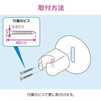 カクダイ ガオナ シャワーフック 汚れ隠しプレート付き 交換用 ビス止め式 取替え クローム GA-FP026 1個（直送品）