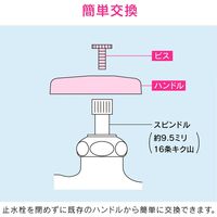 カクダイ ガオナ 水栓用ハンドル 湯・水用ビス付き GA-HG016 1個