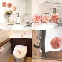 センコー SDS ウォルフロレ　花モチーフデコレーションステッカー 3個セット　グレー　1個（直送品）