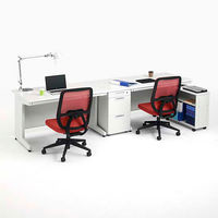 プラス 組立式スチールOAデスクシステム 高さ720mmタイプ ホワイト 両袖机 幅1400×奥行700×高さ720mm 1台(2梱包）