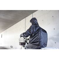 サギサカ 自転車用 新リュック背負えるレインコート ブラック フリーサイズ 50818 1個