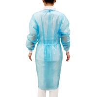 原田産業 PEラミネート不織布ガウン ライトブルー 30021-032 1パック（10枚入）