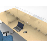 【車上渡し】アール・エフ・ヤマカワ アクリル衝立 窓なし 幅1200×奥行150×高さ600mm  クリア（透明）（飛沫防止）1台（直送品）