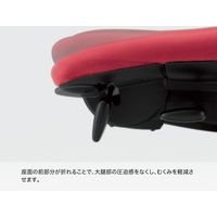 【設置込】イトーキ カシコチェア 可動肘 ハンガー無 布張 樹脂シェル ウレタンキャスター ホワイト×ブラック 1脚（直送品）