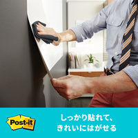 スリーエム(3M) ポストイット ホワイトボードフィルム 洗えるイレーサー付 1.2m×0.9m 白 1個 DEF 4X3