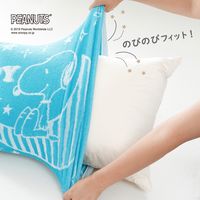 西川 のびのびピローケース ブルー スヌーピー SP4400 2274-33976 1セット(2枚)（直送品）