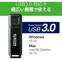 エレコム USBメモリ HSU 128GB USB3.0 ブラック MF-HSU3A128GBK 1個（直送品）