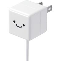 iPhone 充電器 ライトニングケーブル一体 1.0A出力 2m ホワイトフェイス MPA-ACLX02WF エレコム 1個（直送品）