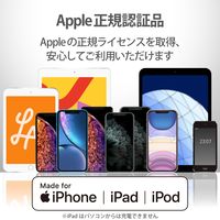 ライトニングケーブル 1m アルミコネクタ耐久仕様 USB(A)オス-Lightningオス ブラック MPA-UALPS10BK エレコム 1個