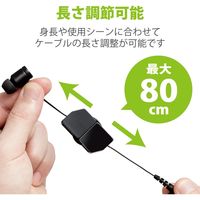 マイク付きイヤホン φ3.5mm ピンジャック カナル型 9.2mmドライバー採用 ブラック EHP-FR10CMMBK エレコム 1個