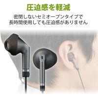 エレコム ステレオイヤホン/セミオープン型/φ3.5mm/マ EHP-FS10IMBK 1個