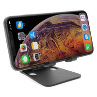 スマホスタンド 折りたたみ小型/～5インチまで対応/mini DOUBLE SWING/ブラック AS-MWBM-BK 1個 アーキサイト