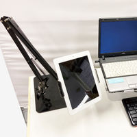 タブレットスタンド /4.7～12.9インチ対応/超安定スマホ＆タブレット スプリングアームスタンド SSPTSASB 1個 サンコー