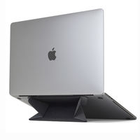 ノートPCスタンド 超薄型貼付式ノートパソコン用折りたたみスタンド チャコールグレー AM-OSLT-CG 1個 アーキサイト