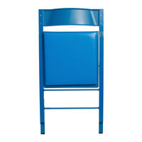 arrmet ポケットクッション 折り畳みチェア ブルー POCC-BL 1セット(2脚入)（取寄品）