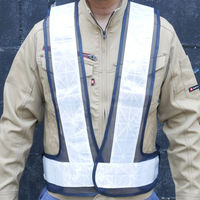 小野商事 安全ベスト 7cm幅反射テープ 紺×銀 No.712 No712 1着