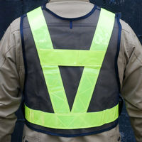 小野商事 安全ベスト ショート丈 5cm幅反射テープ 紺×黄 No761 1着